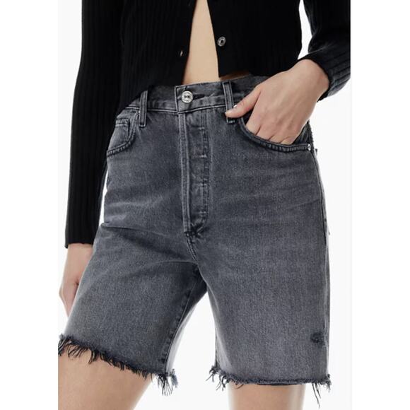 CITIZENS OF HUMANITY Camilla Raw Hem Shorts in Karma Size 24 - Picture 1 of 8